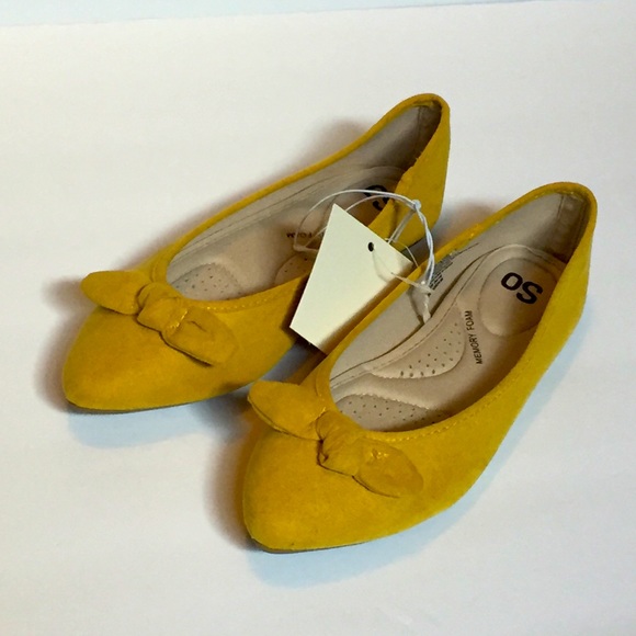 Yellow Bow Flats with pointy toe Size 6 Taylor Swift - Picture 9 of 11